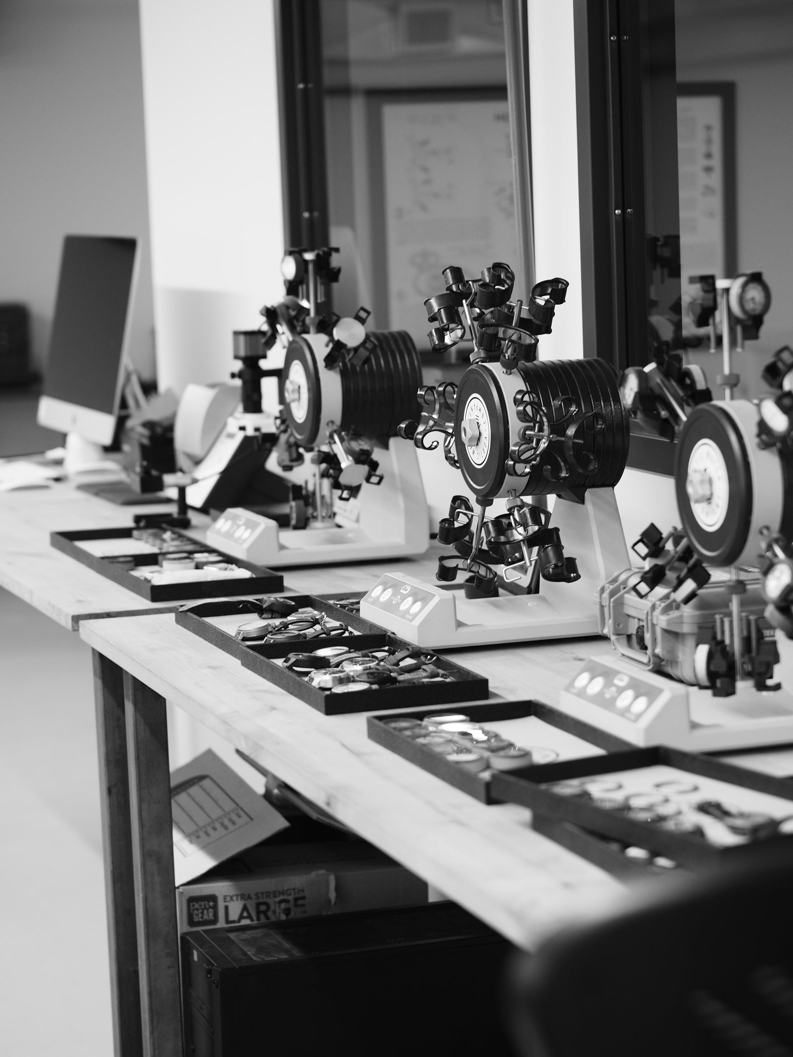 Vortic's Watch Testing Machines in Cleanroom